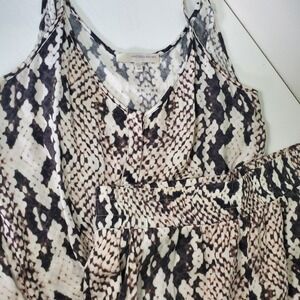 Lavender Brown Snakeskin Print‎ Tank Top and Shorts Set - Size M Mob Wife